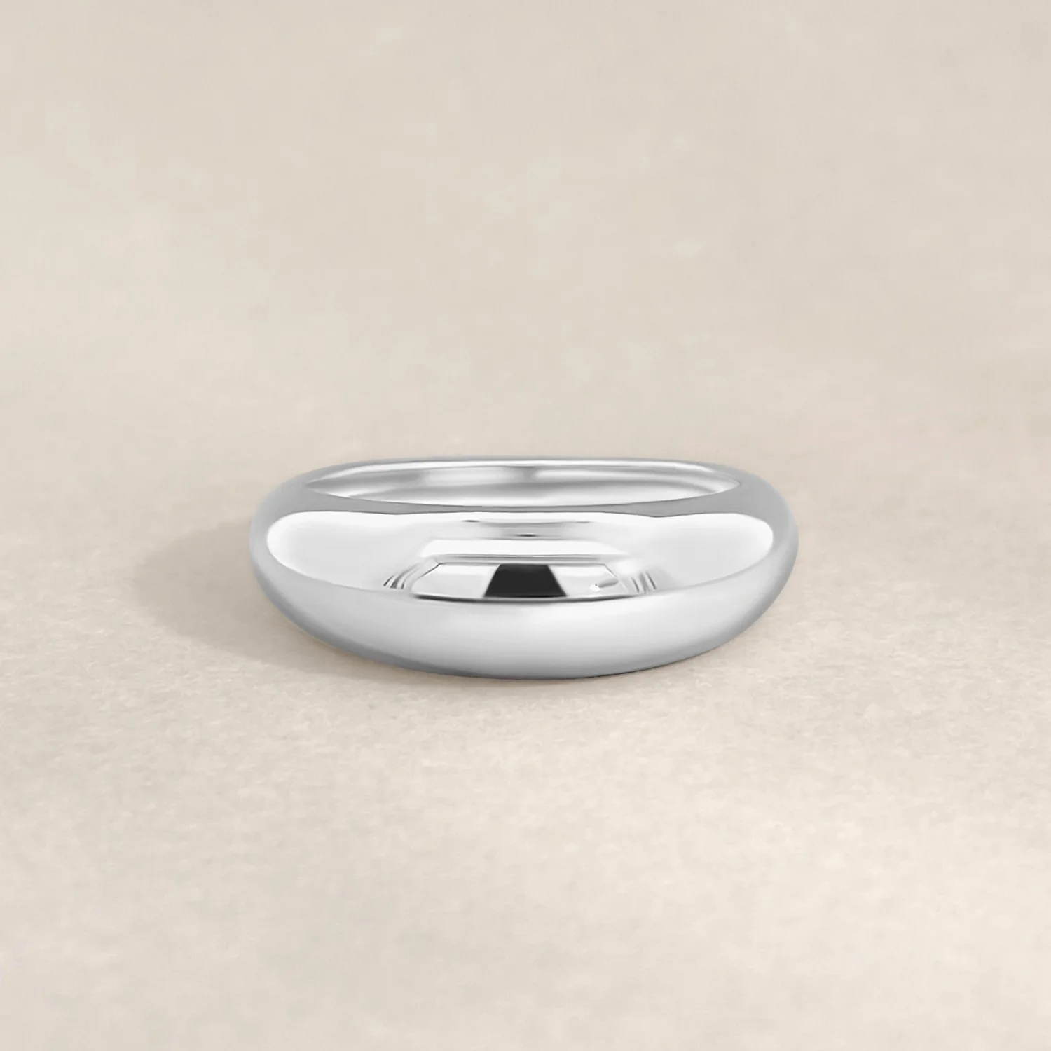 Silver Slim Balloon Ring