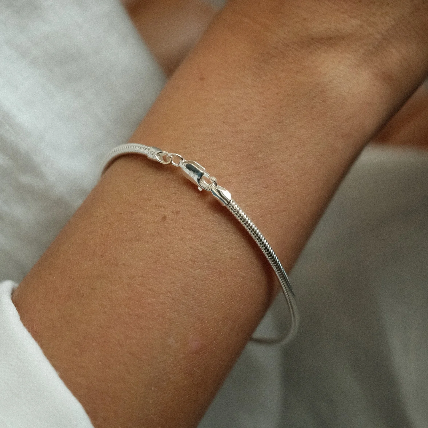 Silver Snake Bracelet - Image 4