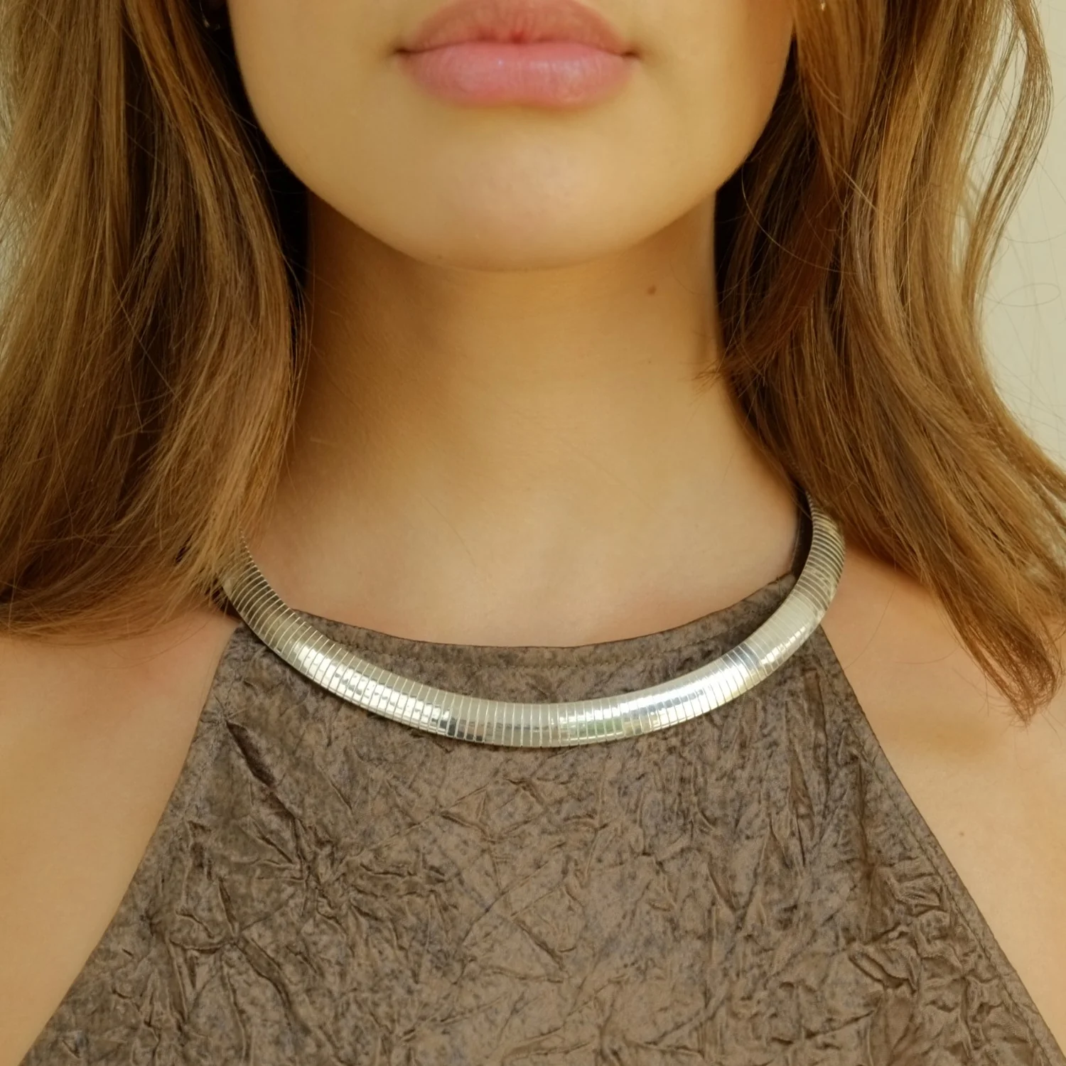 Silver Snake Chain Necklace - Image 3