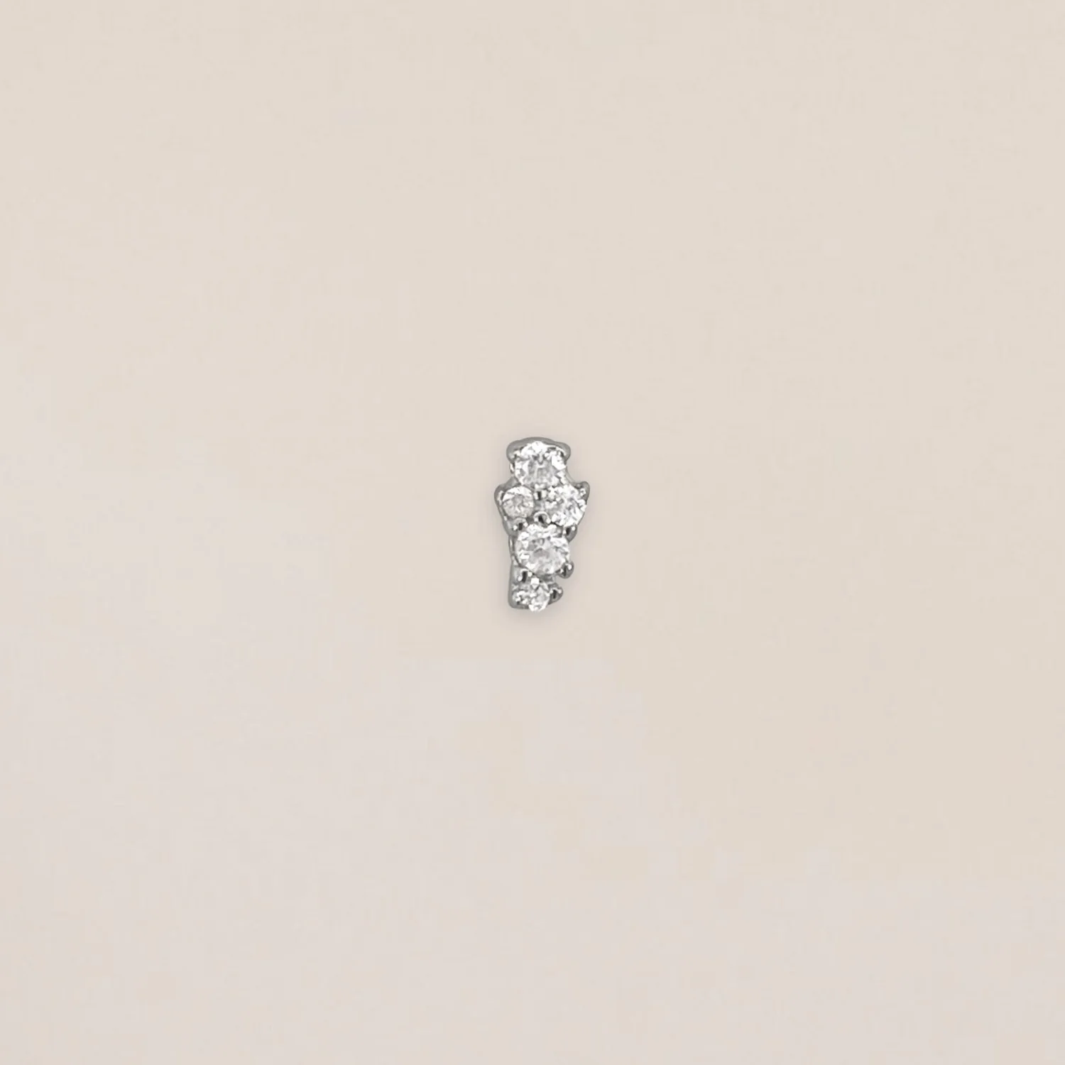 Silver Spark Cluster Piercing