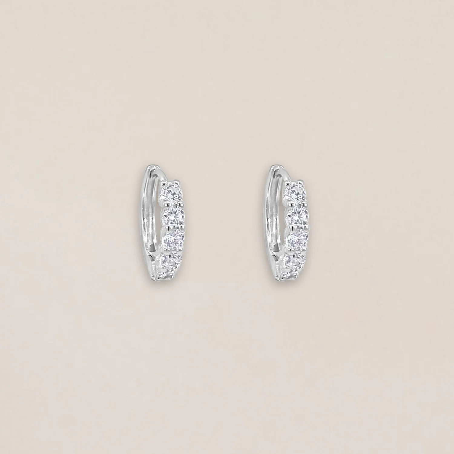Silver Spark Hoops