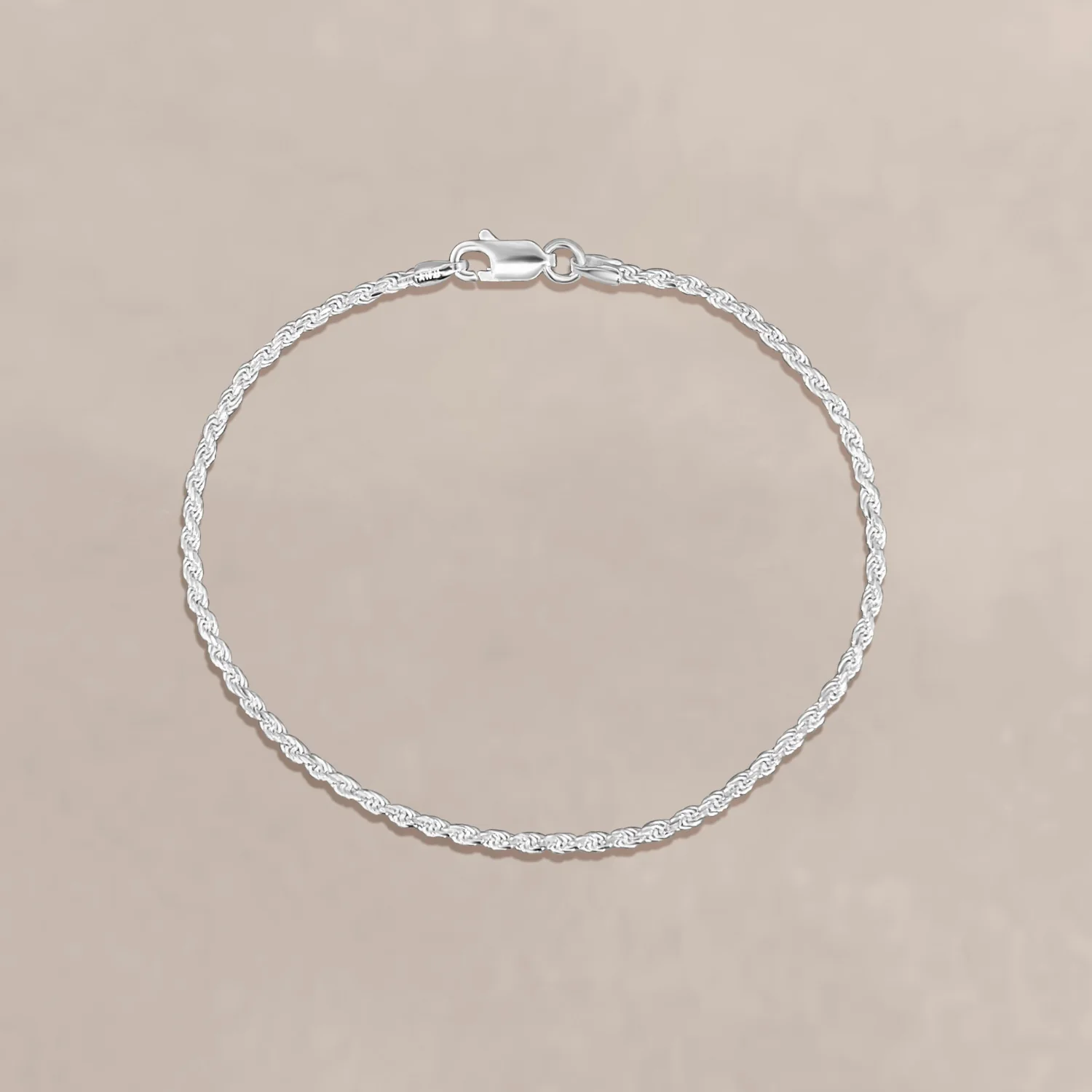 Silver Twisted Rope Bracelet