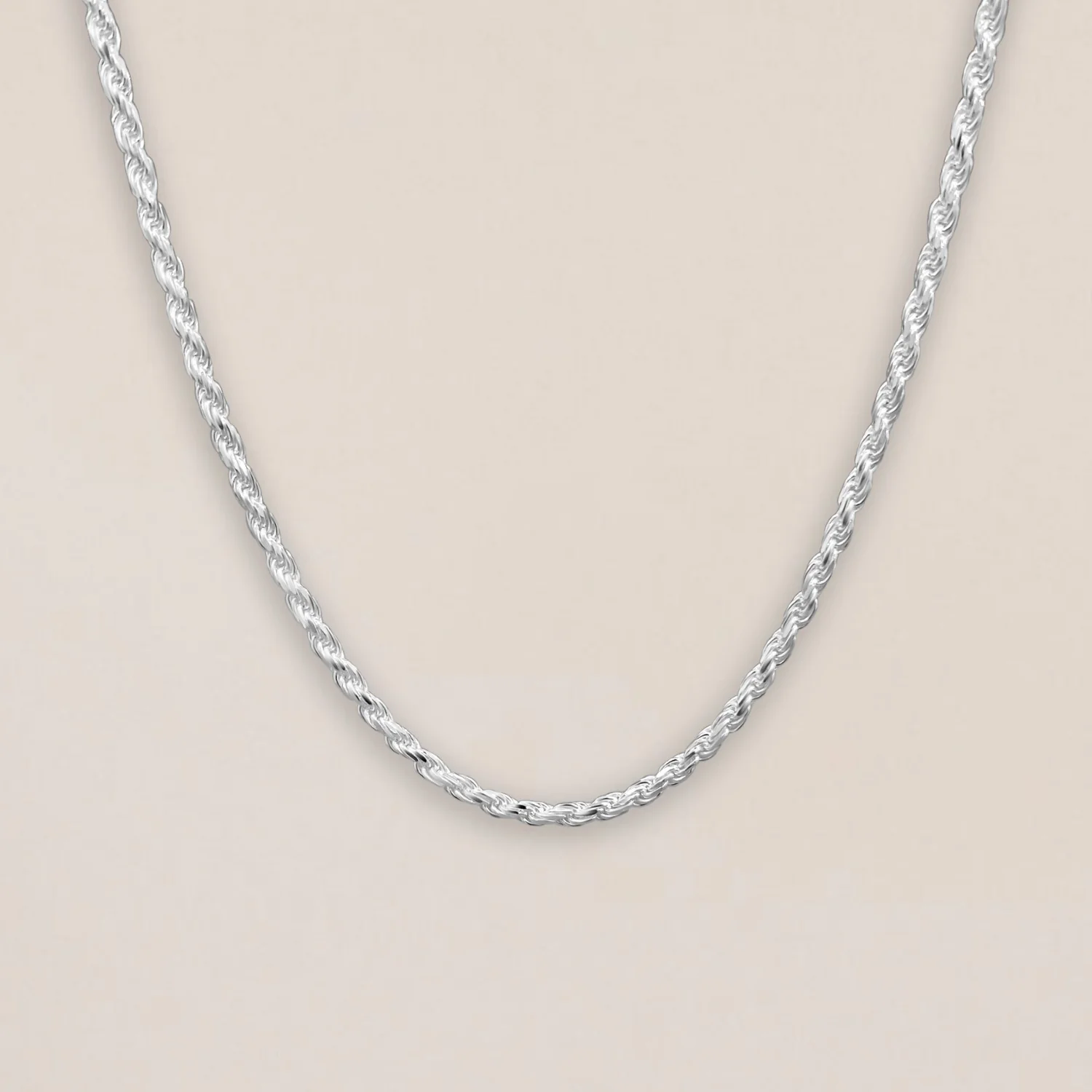 Silver Twisted Rope Necklace