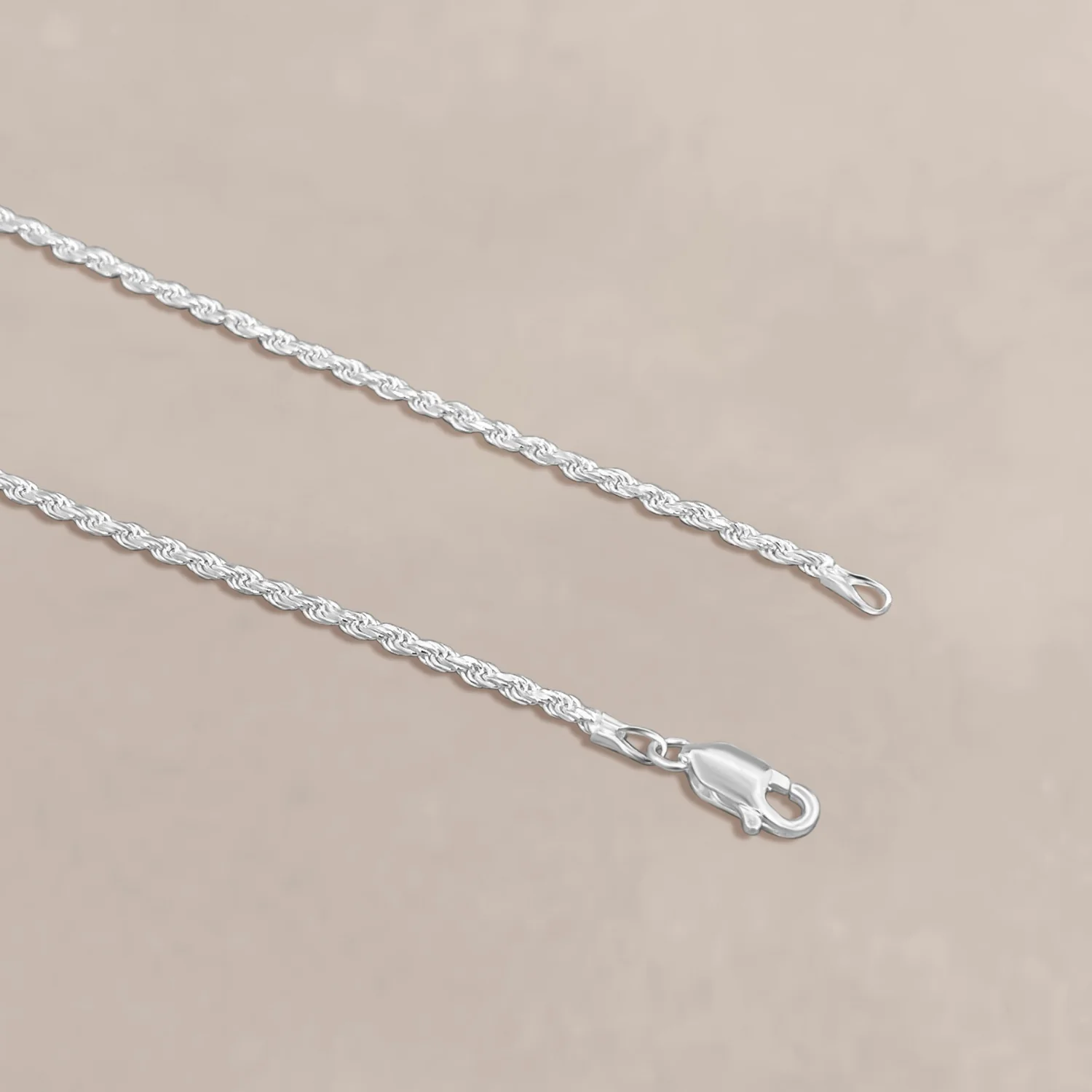 Silver Twisted Rope Necklace - Image 3