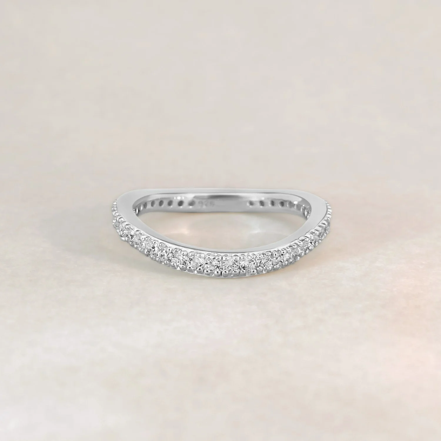 Silver Wavy Row Ring