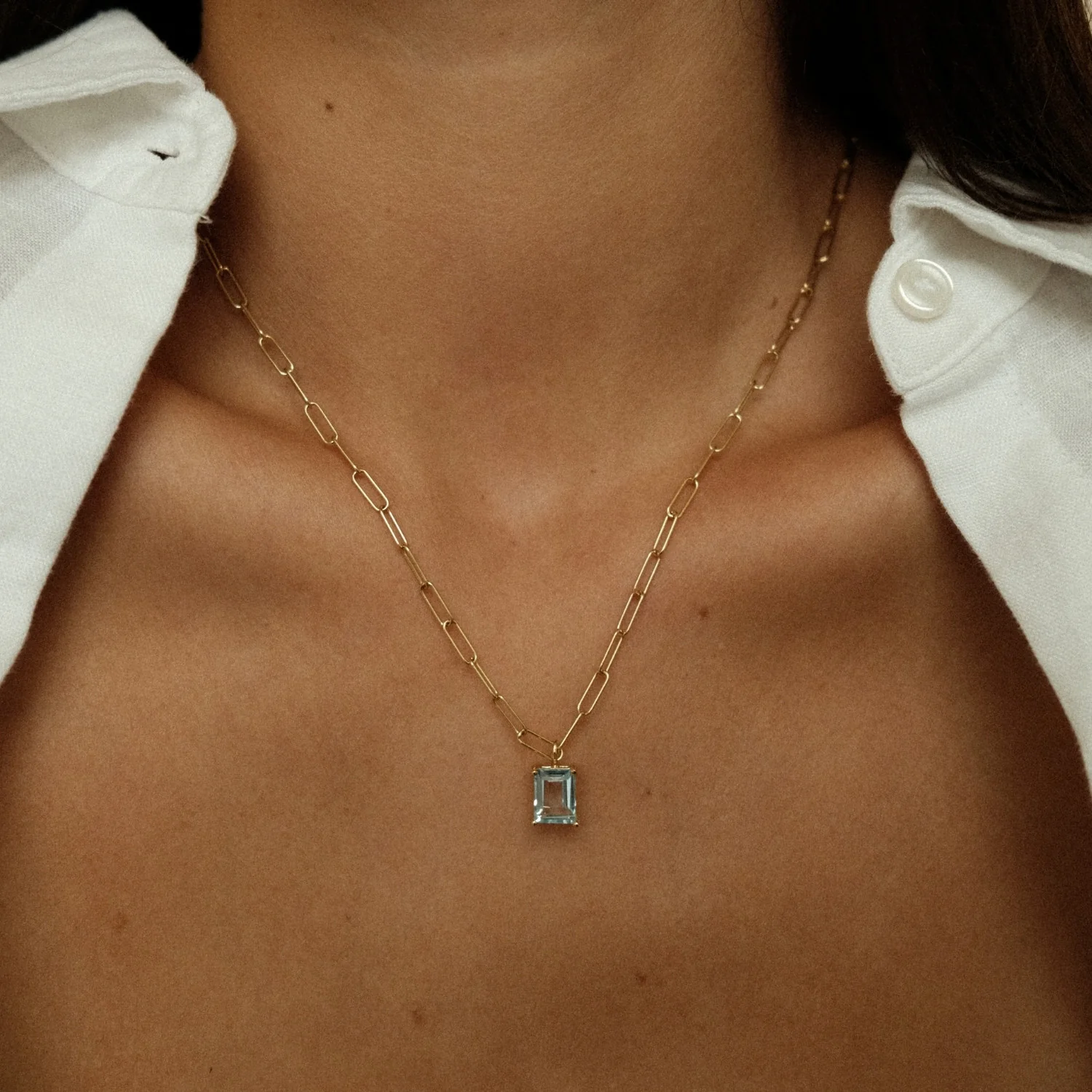 Sky Blue Topaz Pendant - Image 2