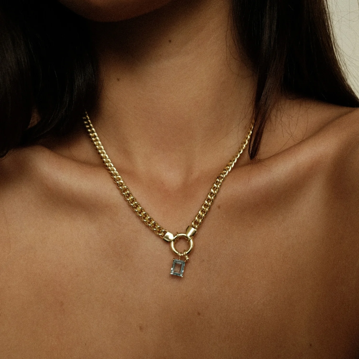 Sky Blue Topaz Pendant - Image 4