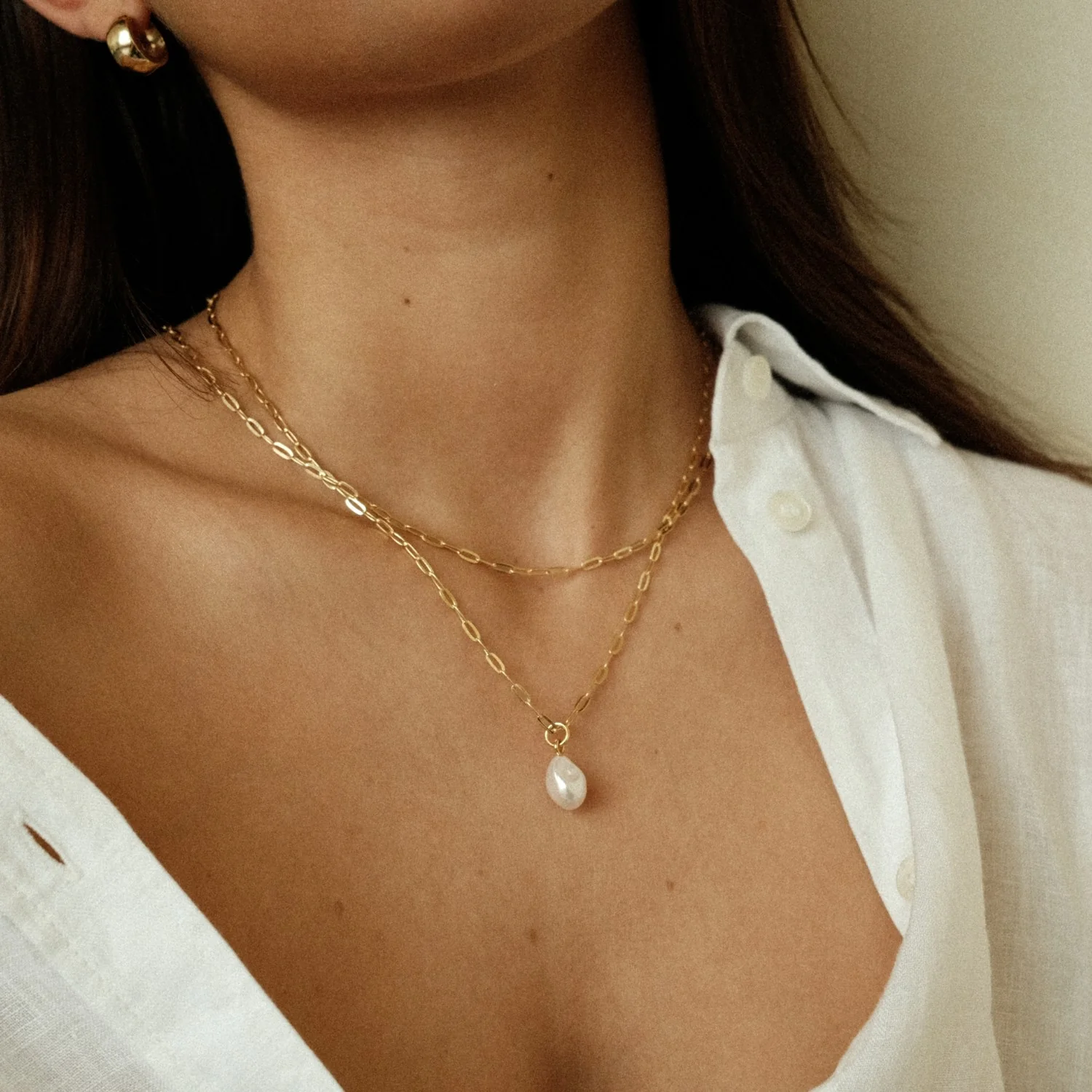 Small Baroque Pearl Pendant - Image 2