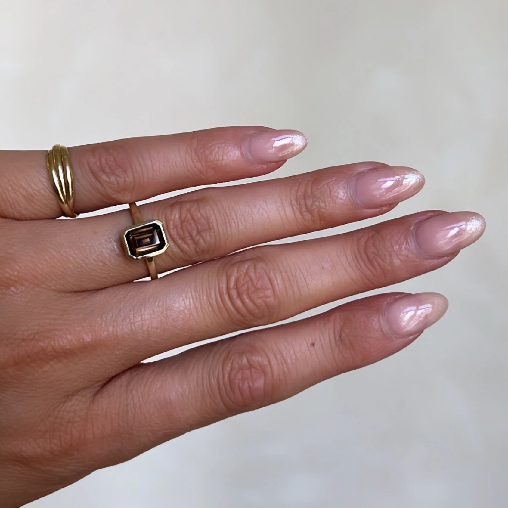 Smokey Quartz Bezel Ring - Image 2