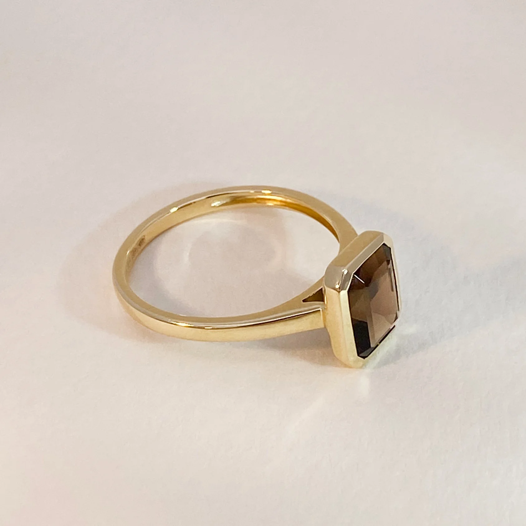 Smokey Quartz Bezel Ring - Image 3