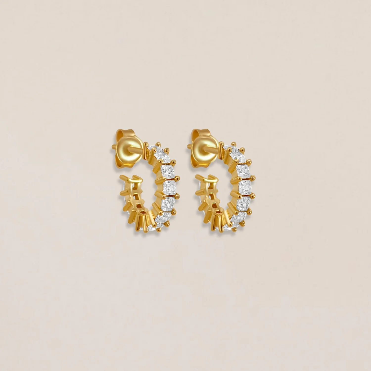 Squared Cut Hoop Earrings
