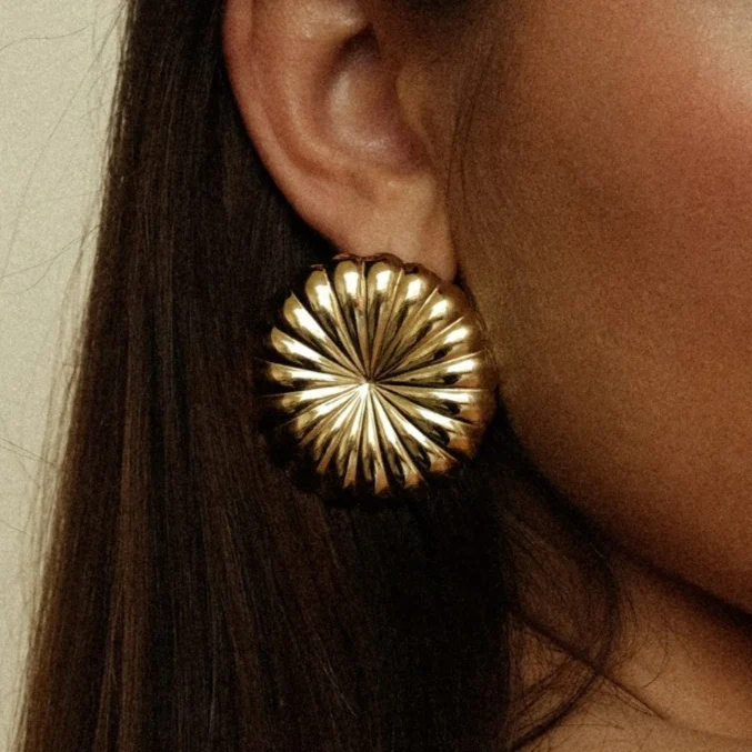 Statement Flower Earrings - Image 3