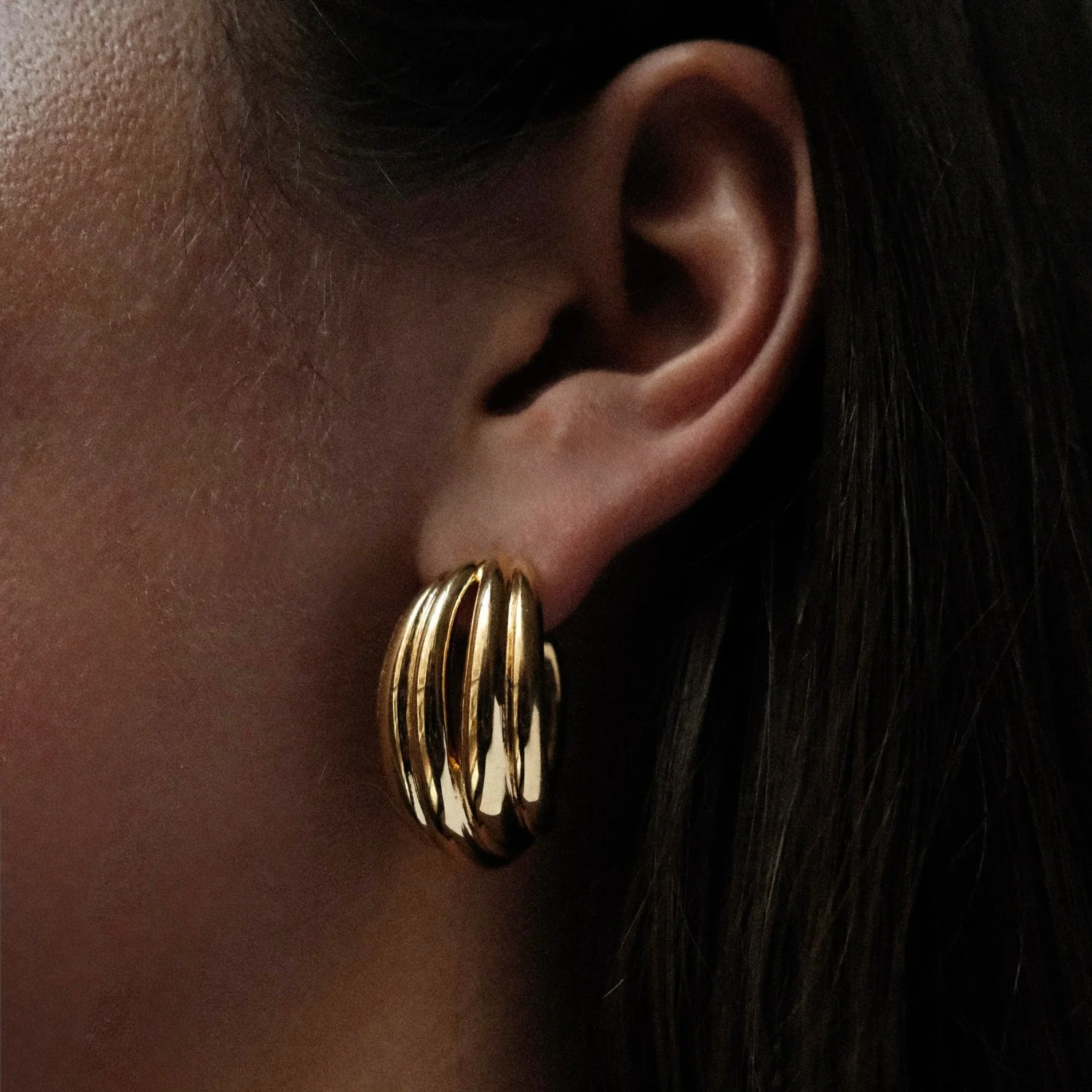 Statement Wave Earrings - Image 2