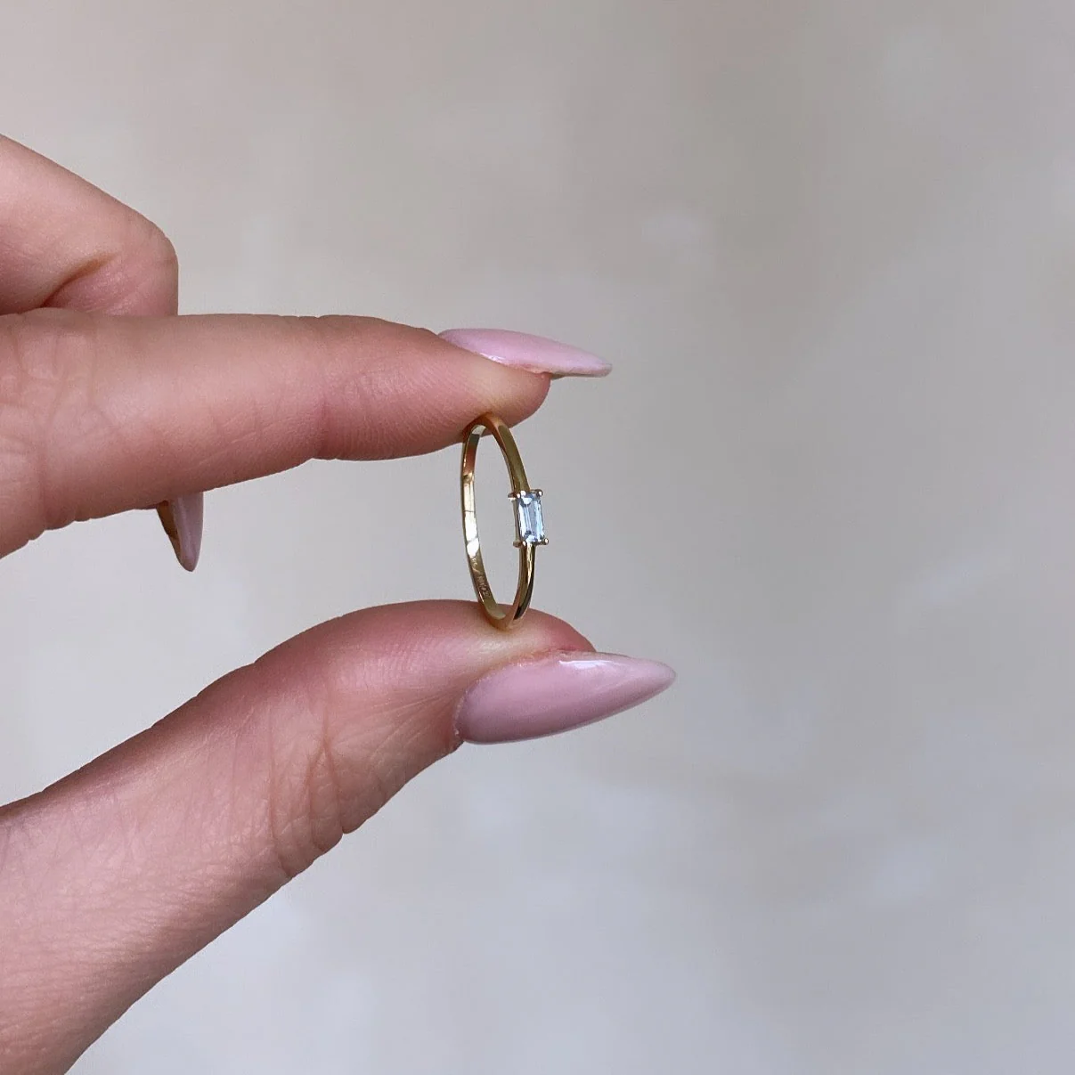 Aquamarine Baguette Ring - Image 4