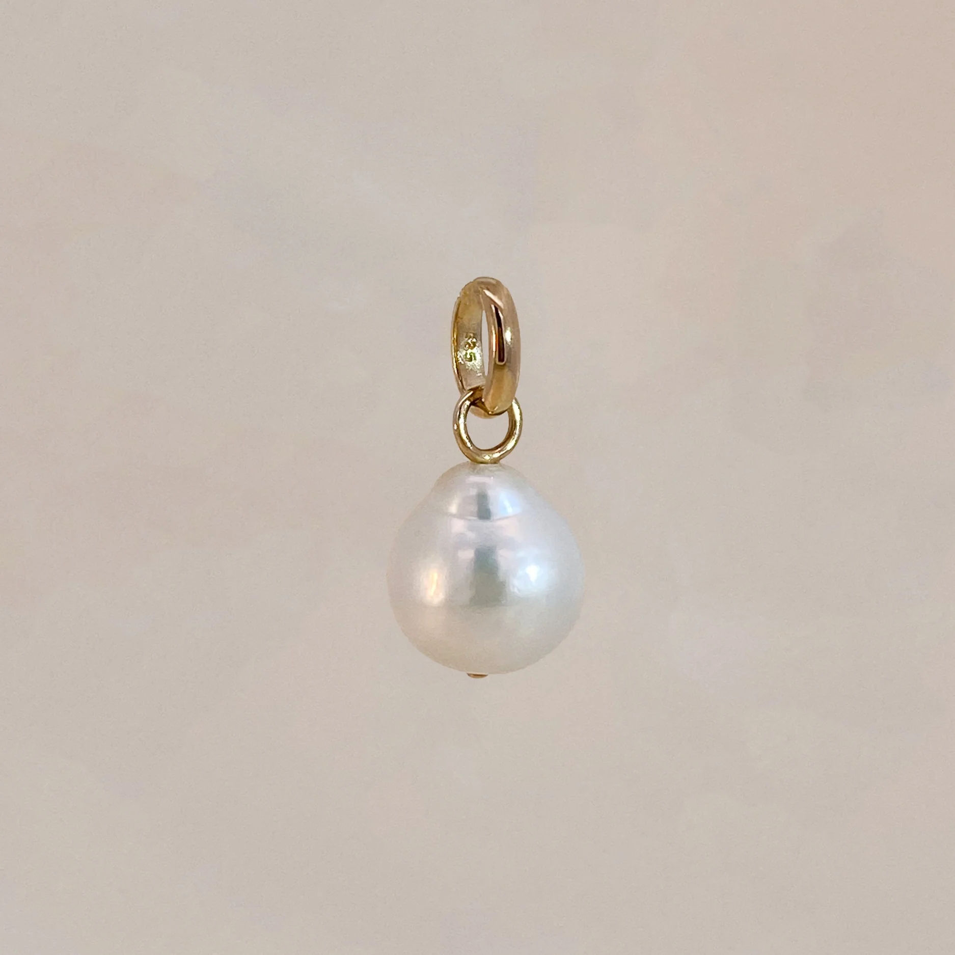 Round Baroque Pearl Pendant - Image 3