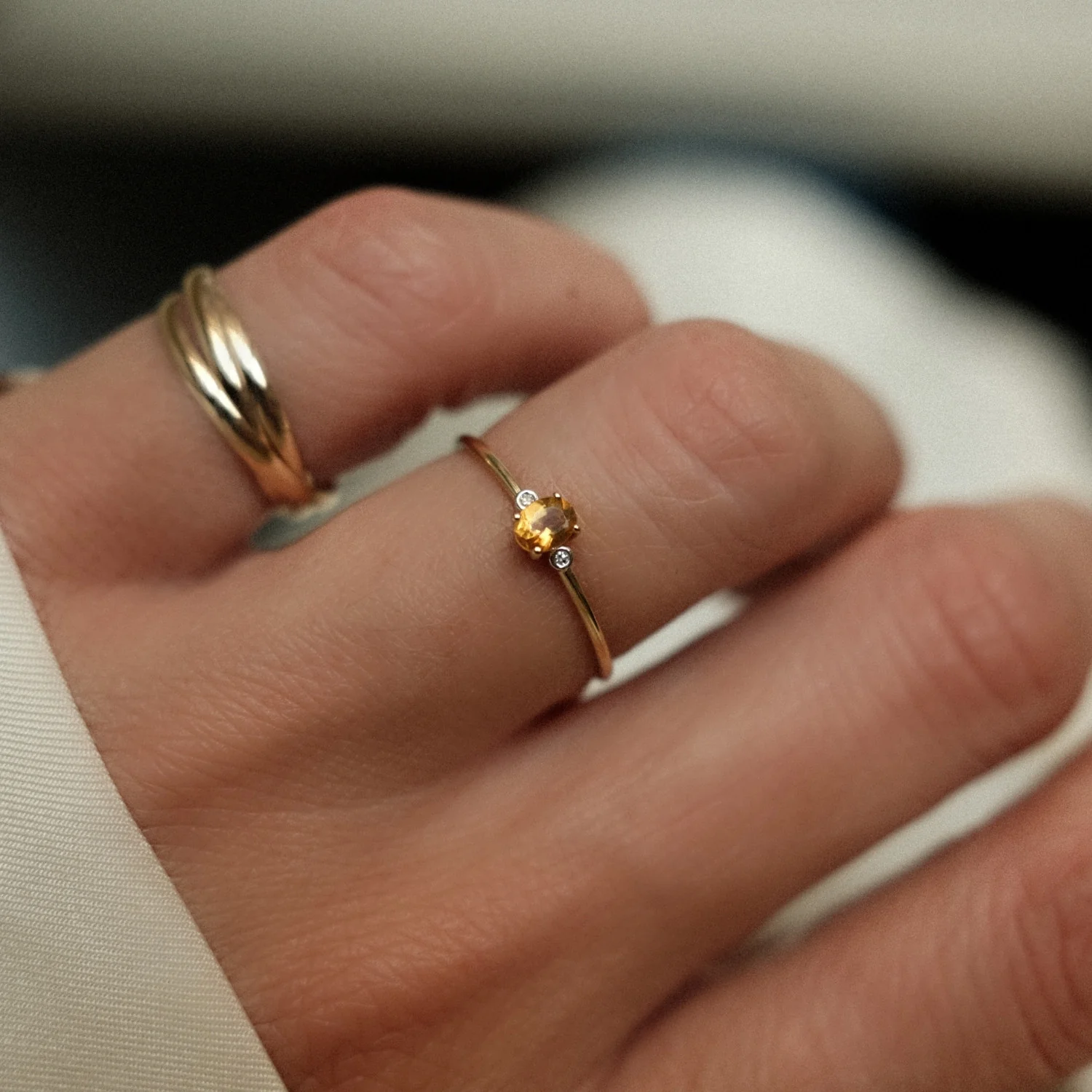 Citrine & Diamonds Ring - Image 2