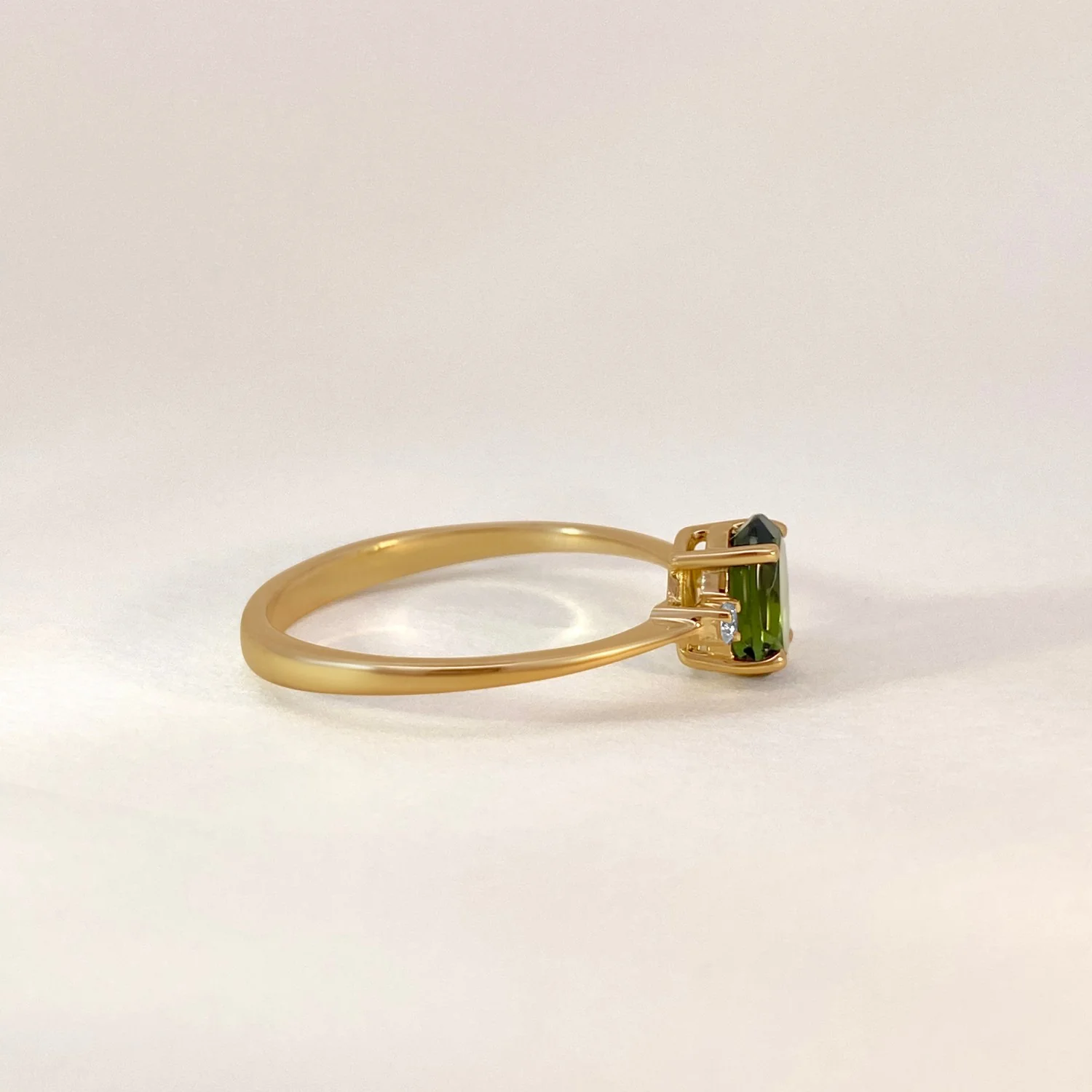 Tourmaline & Diamonds Trio Ring - Image 3