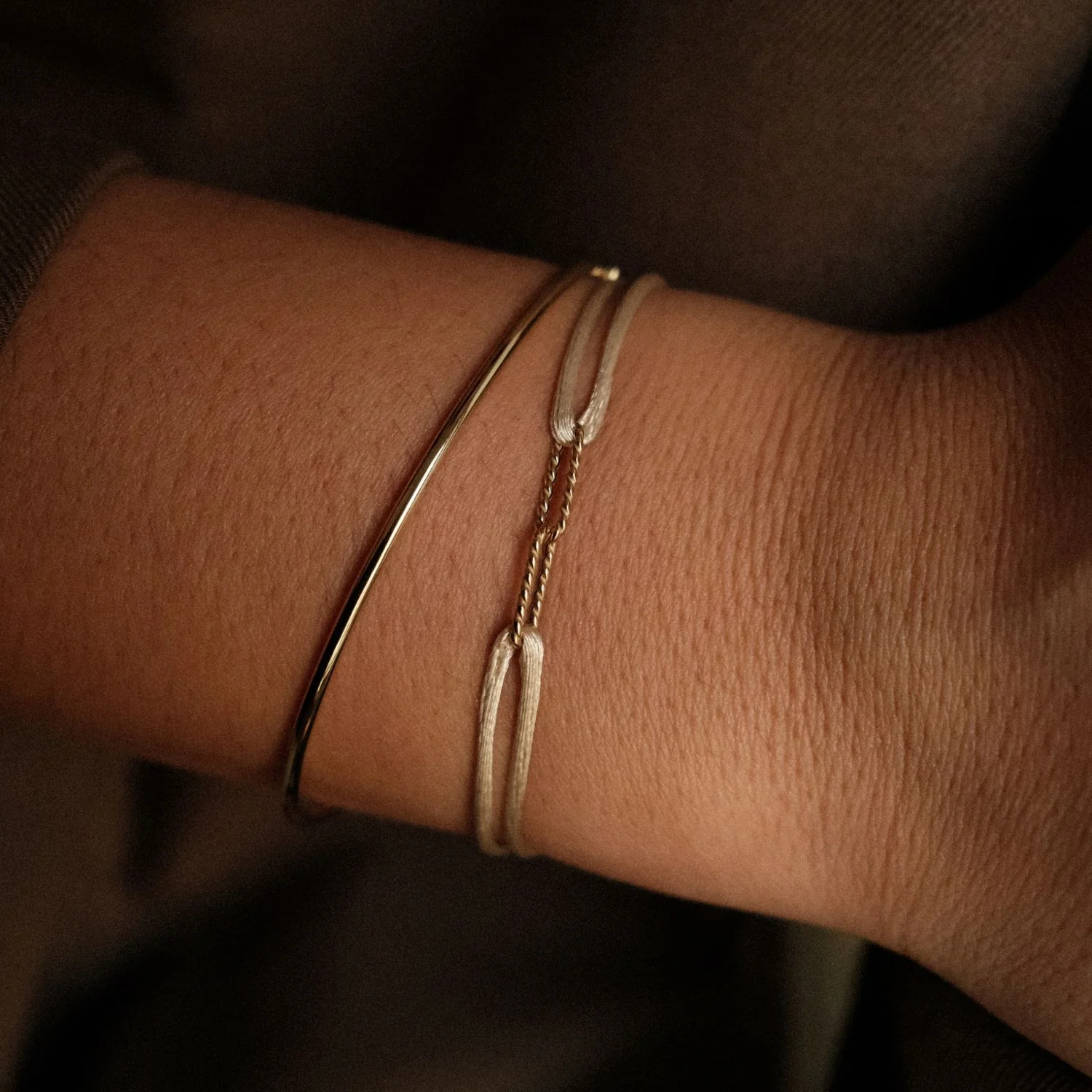 Twisted Link Satin Bracelet - Image 2