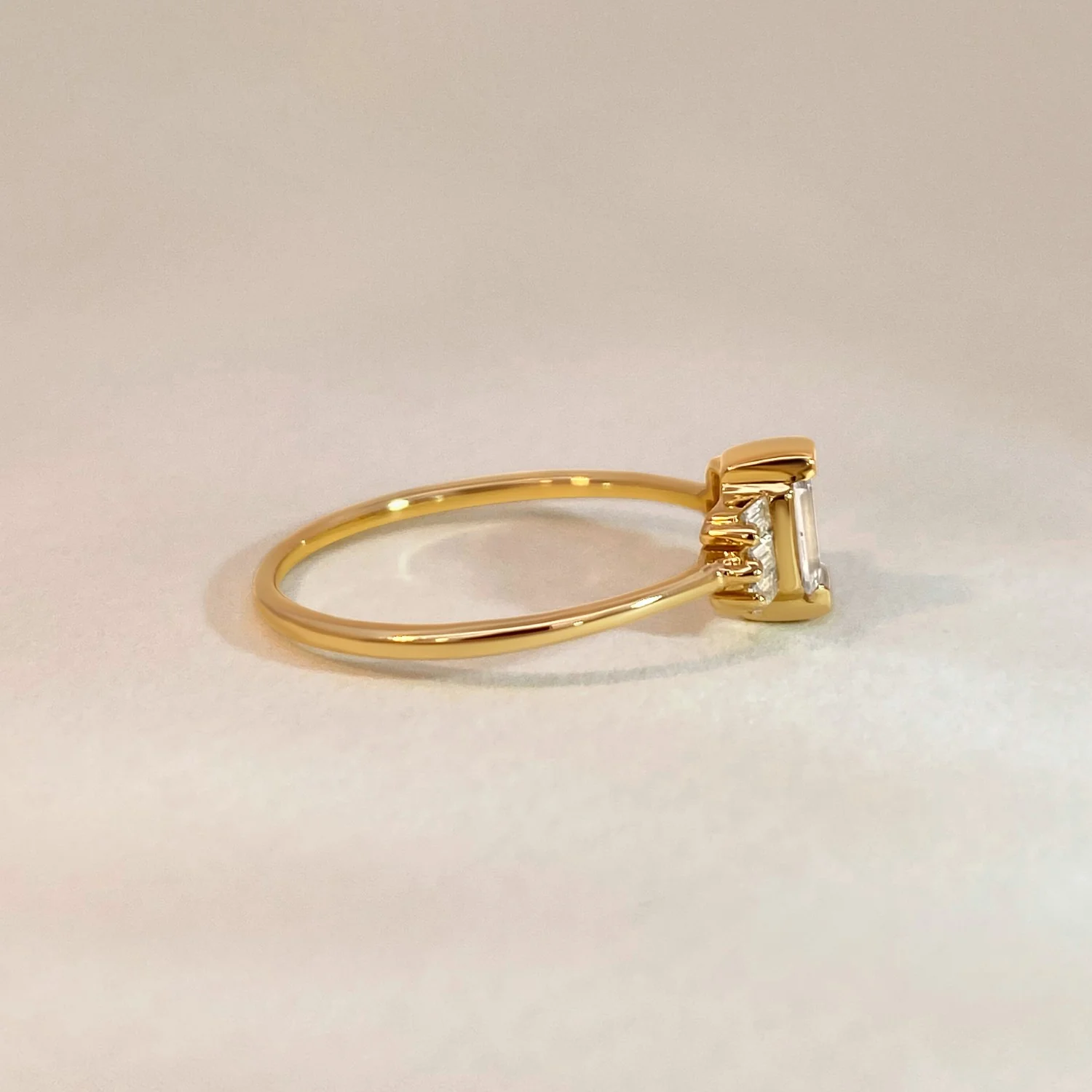 Unique Baguette Diamond Ring - Image 3