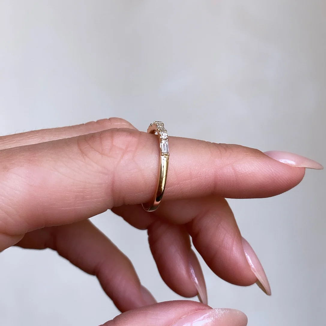 Unique Diamond Row Ring - Image 5