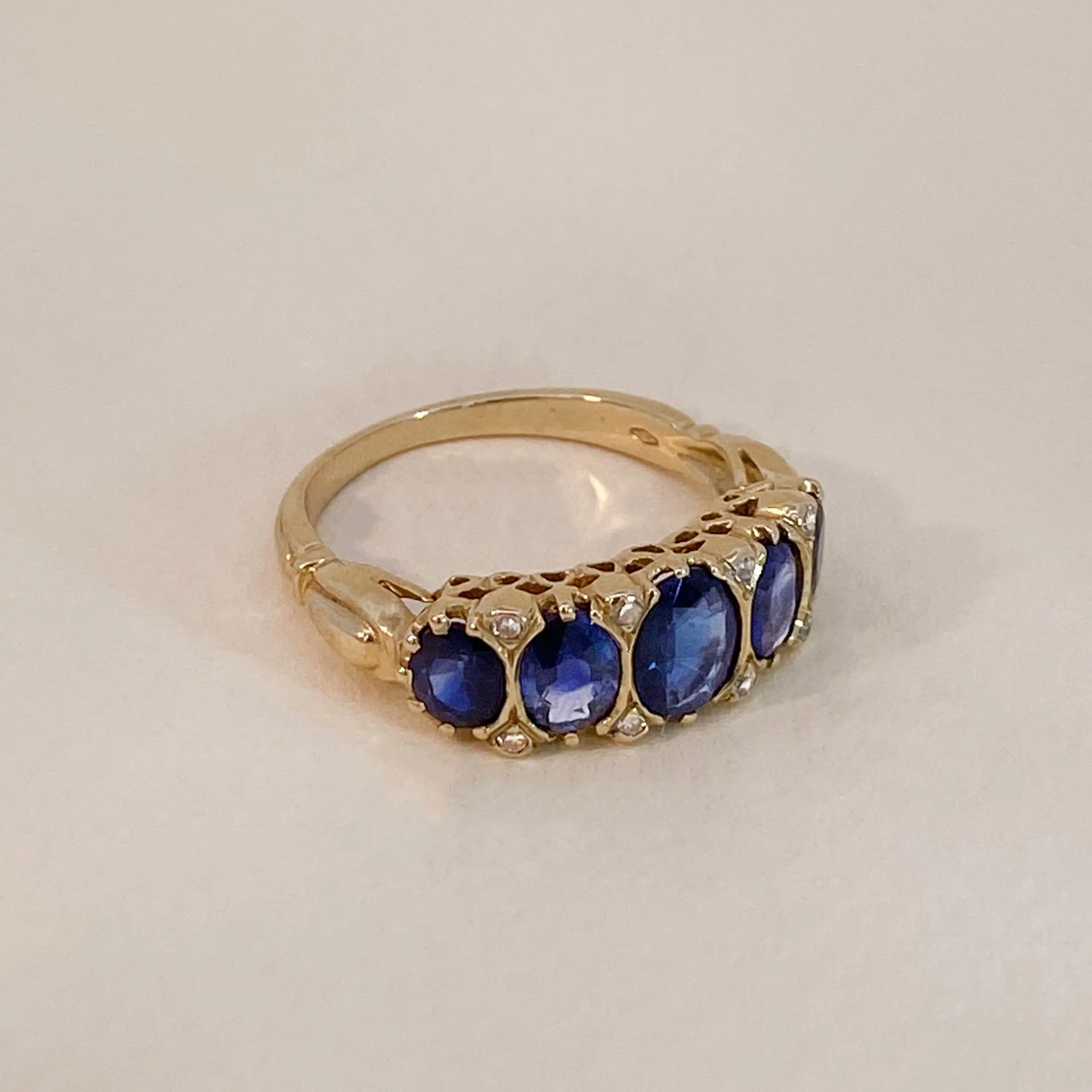 Venetian Sapphire Row Ring - Image 3