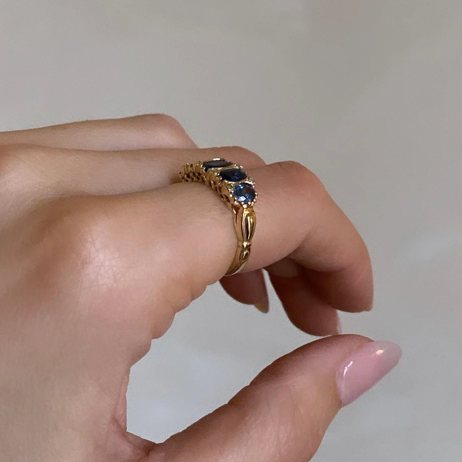 Venetian Sapphire Row Ring - Image 6