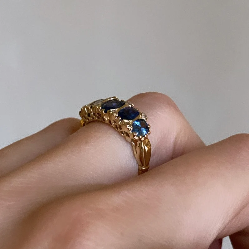 Venetian Sapphire Row Ring - Image 7