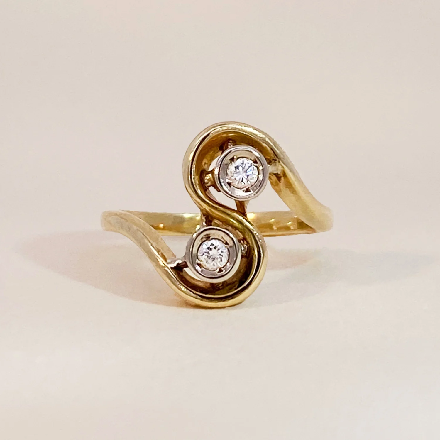 Vintage Duo Diamond Ring