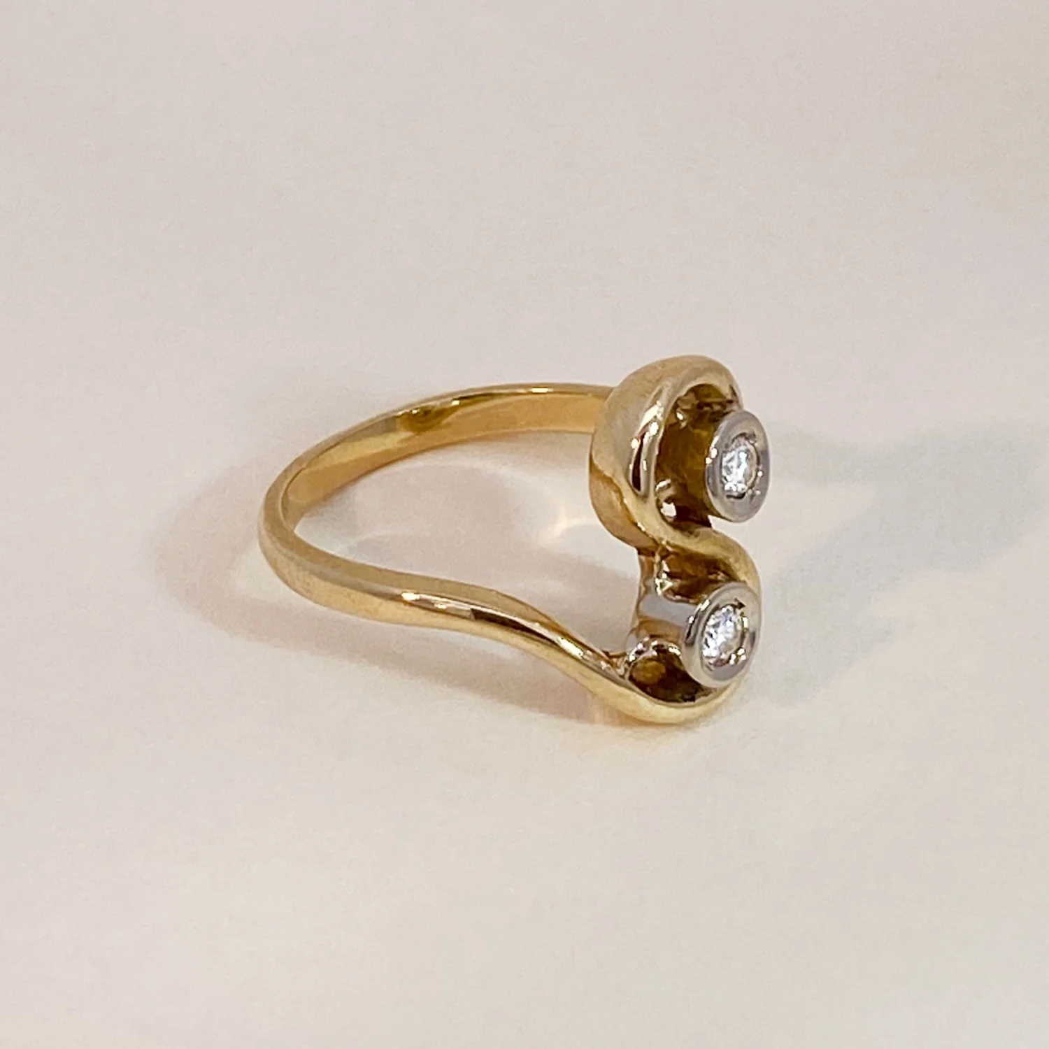 Vintage Duo Diamond Ring - Image 3
