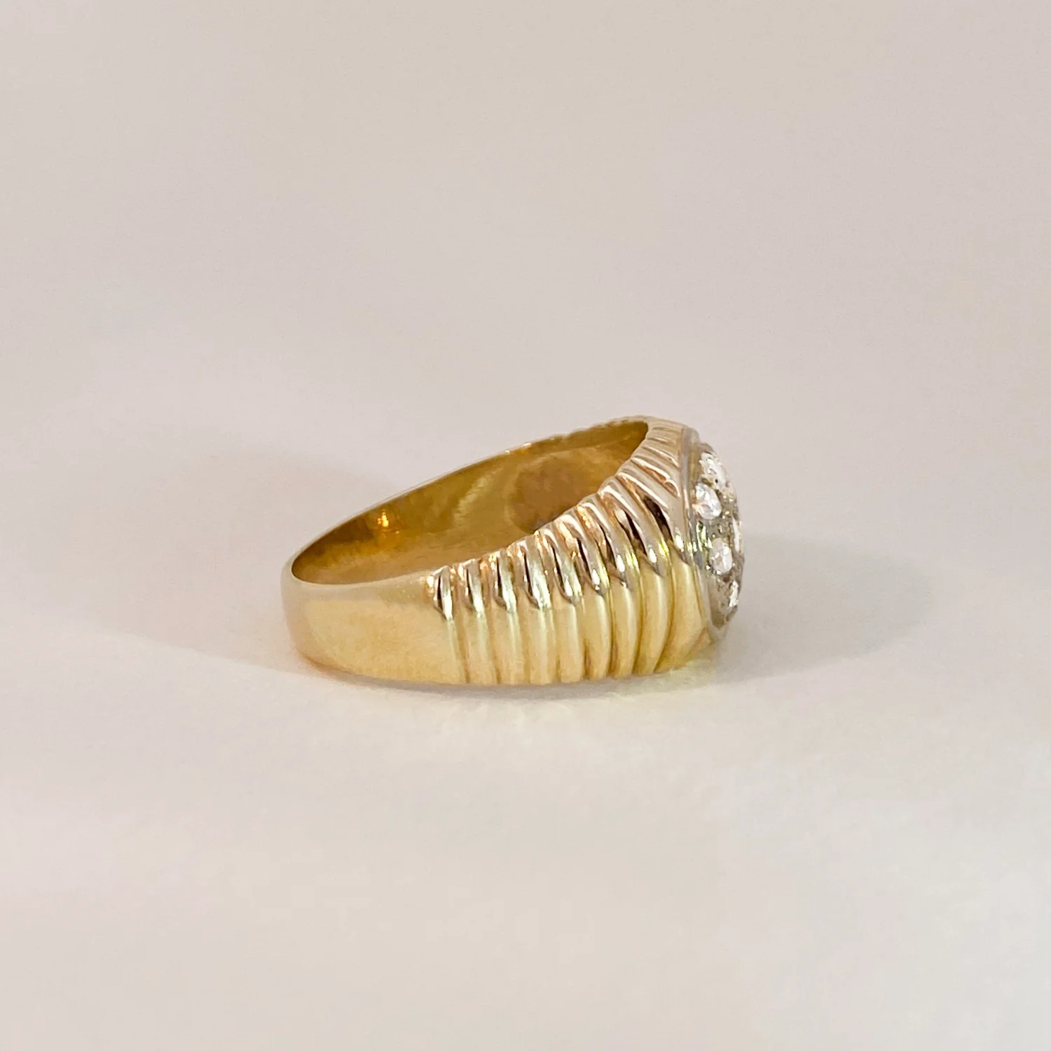 Vintage Structured Diamond Ring - Image 3
