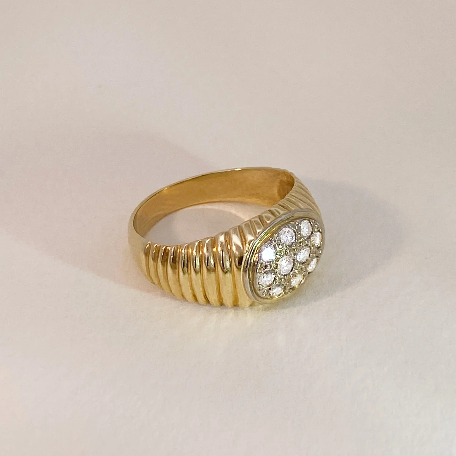 Vintage Structured Diamond Ring - Image 5