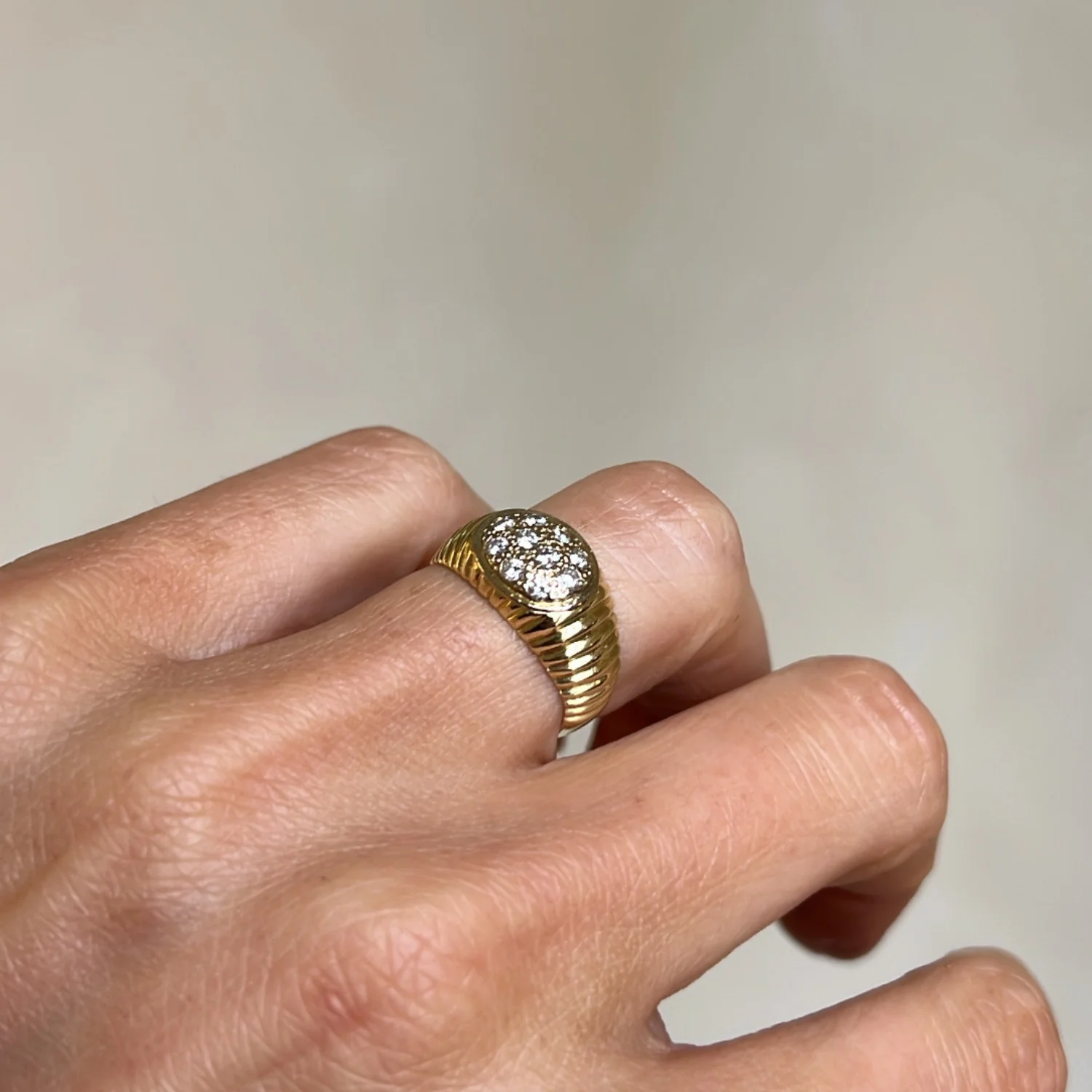 Vintage Structured Diamond Ring - Image 6