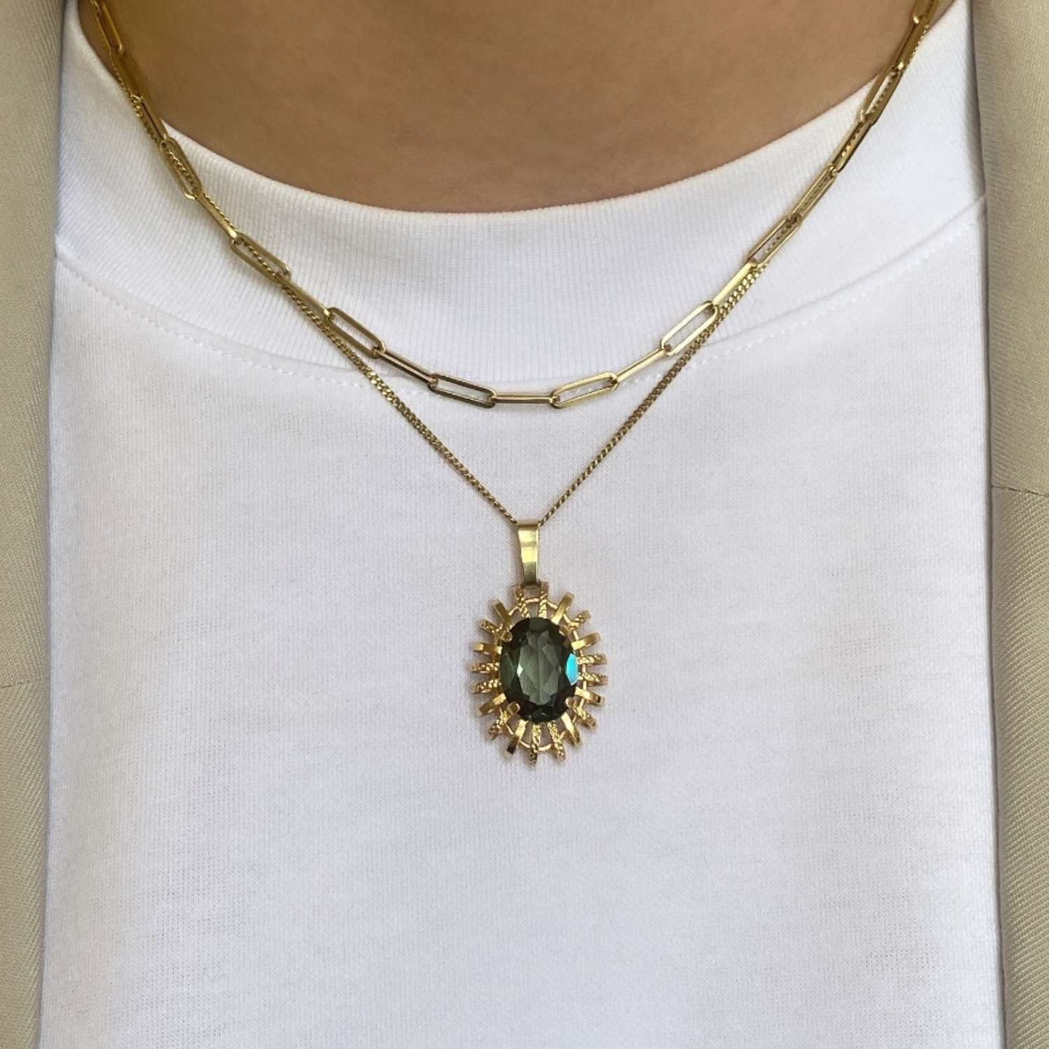 Vintage Tourmaline Pendant - Image 2