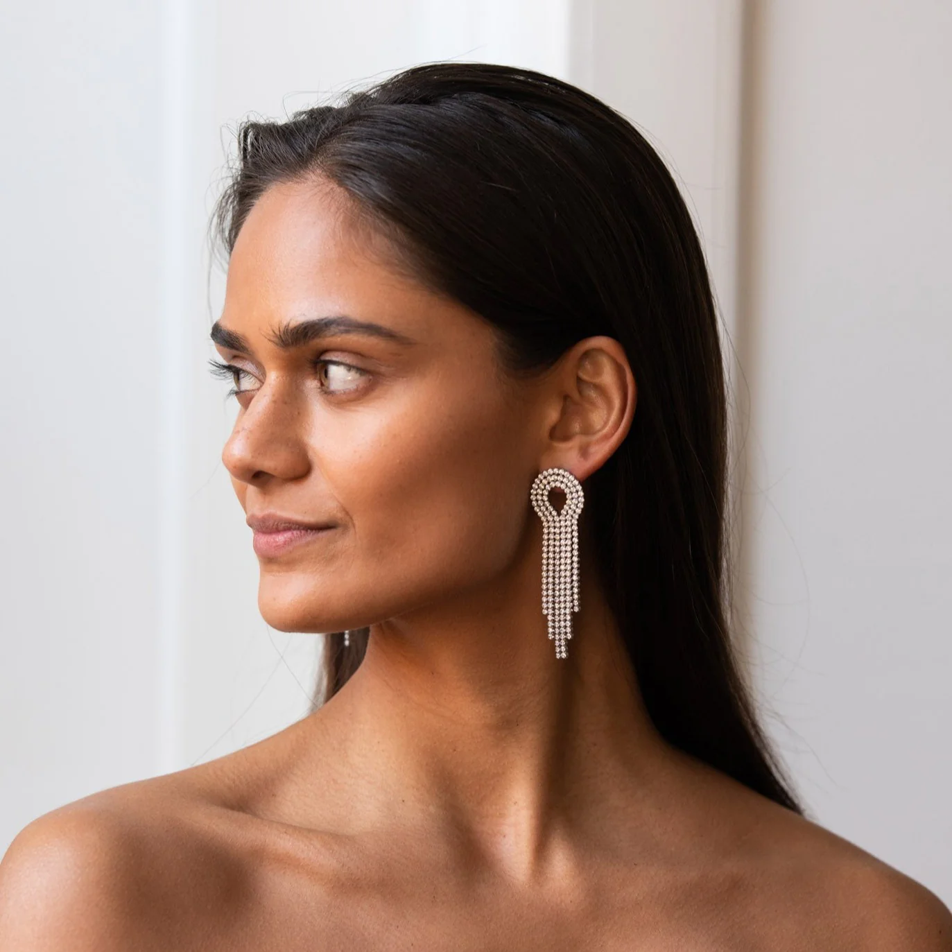 Waterfall Statement Earrings - Image 2